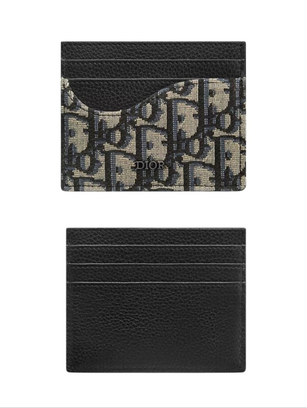 New! Dior Saddle Card Holder Grained Calfskin Marquetry MSRP$550 COMES W/COA!